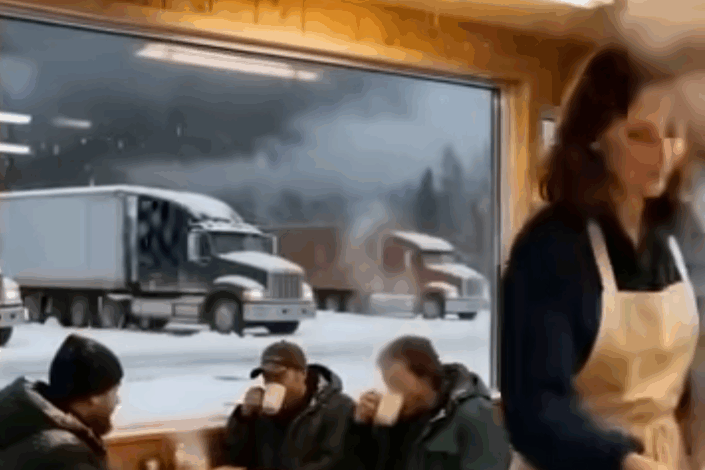 A Blizzard, Twelve Truckers, and One Small Diner That Changed a Town Forever