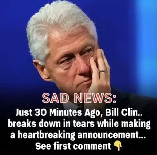 Bill Clinton Delivers Heart-Wrenching Announcement in Public Address!