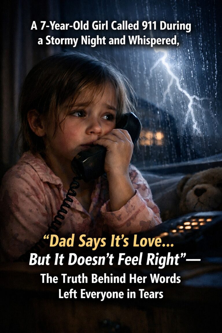 A 7-Year-Old Girl Called 911 During a Stormy Night and Whispered, “Dad Says It’s Love… But It Doesn’t Feel Right” — The Truth Behind Her Words Left Everyone in Tears