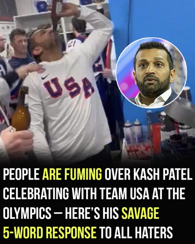 People are fuming over Kash Patel celebrating with Team USA at the Olympics